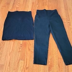 Black maternity work bundle (skirt and pants) size S